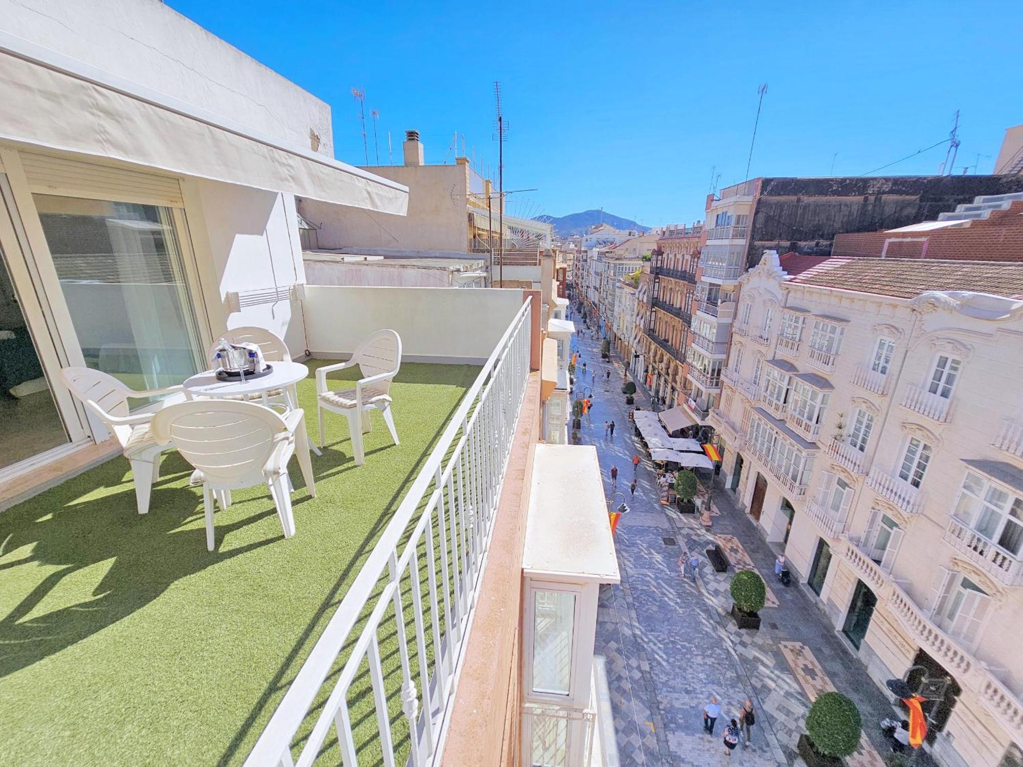 Atico A Cartagena Centro Historico Parking Apartment Luaran gambar