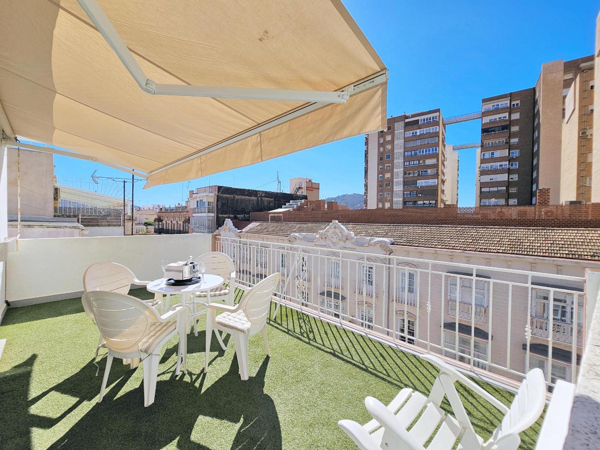 Atico A Cartagena Centro Historico Parking Apartment Luaran gambar