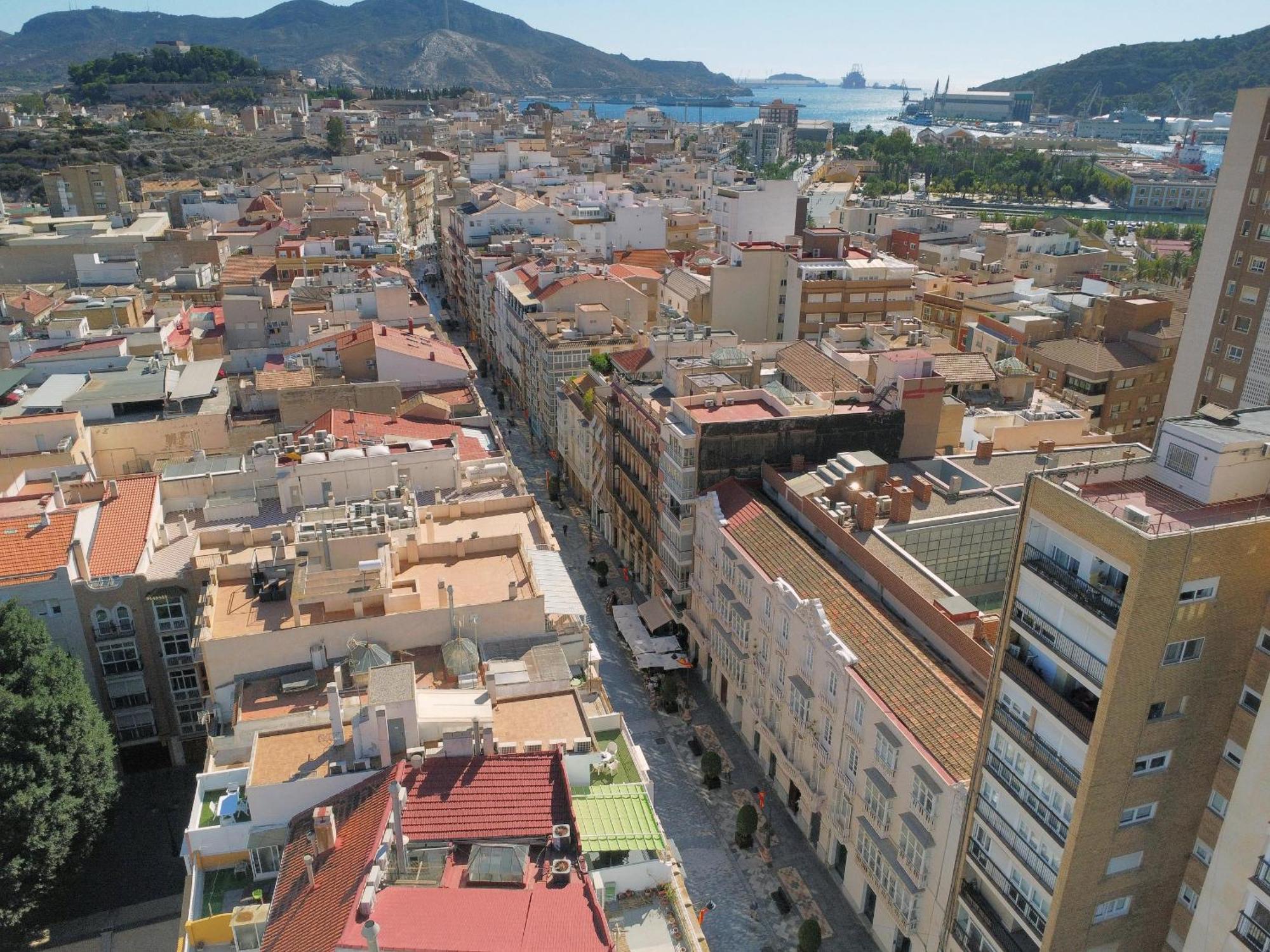 Atico A Cartagena Centro Historico Parking Apartment Luaran gambar
