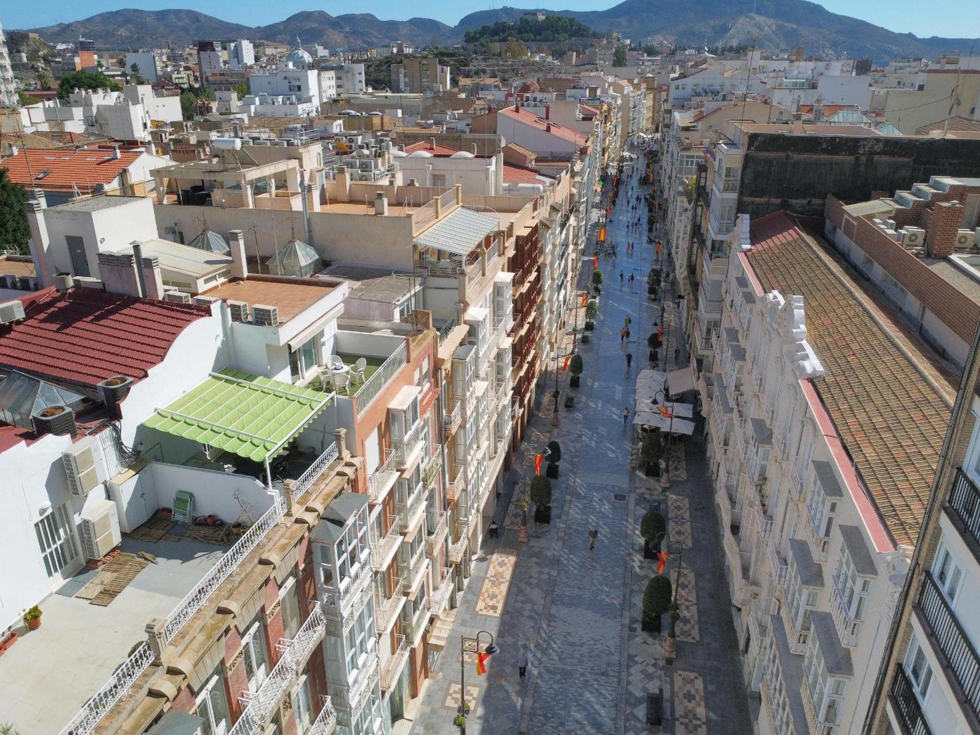 Atico A Cartagena Centro Historico Parking Apartment Luaran gambar